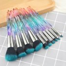 10Pcs Makeup Brushes Crystal Handle Cosmetic Powder Foundation Set 5 Colors Hot