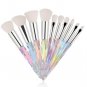 10Pcs Makeup Brushes Crystal Handle Cosmetic Powder Foundation Set 5 Colors Hot