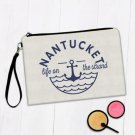 Nantucket Life on the Strand : Gift Makeup Bag Beach Travel Souvenir USA