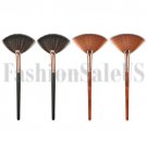 4pcs Wooden Handle Fan Shaped Blush Brushes Face Powder Foundation Makeup Tool
