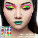 Glow In The Dark Eyeshadow Palette Face Stickers Neon Luminous Glitter Aurora