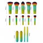 10Pcs Makeup Yellow Green Kits Brushes Cosmetics Brush Tool Use Lady Girl Need