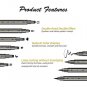 6Pcs Eyeliner Stamp Waterproof Long Lasting Liquid Eye Pen Makeup Tool Kit