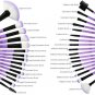 32Pcs Pro Makeup Brushes Eyebrow Face Lip Pencil Contour Beauty Too For Woman