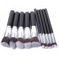 10Pcs Black Make Up Brush Cosmetic Brushes for Foundation Eyebrow Eyeliner New