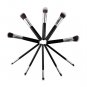 10Pcs Black Make Up Brush Cosmetic Brushes for Foundation Eyebrow Eyeliner New