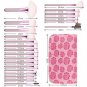22Pcs Pink Makeup Brushes Eyeshadow Eyebrow Blending Tool Set Beauty Flower Bag