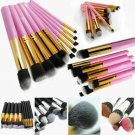 Pro 10Pcs Cosmetic Makeup Brushes Tool Eyebrow Lip Contour Foundation Brush Kits