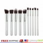 Pro 10Pcs Cosmetic Makeup Brushes Tool Eyebrow Lip Contour Foundation Brush Kits