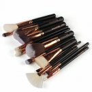 15 Pcs Pro Makeup Set Powder Foundation Eyeshadow Eyeliner Lip Cosmetic Brushes