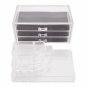 Makeup Cosmetic Case Organizer Clear Acrylic 3 Drawer Jewelry Holder Storage Box