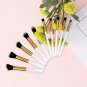 10Pcs Makeup Brush Set Cosmetic Foundation Blending Pencil White Gold Nice Gift