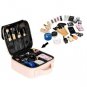 Multilayer Travel Makeup Bag Train Case Cosmetic Organizer Portable Storage Pink