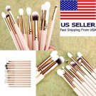 12x Pro Makeup Brushes Set Foundation Powder Eyeshadow Eyeliner Lip Brush Tool