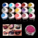 15 Mix Color Loose Eyeshadow Pigment Powder Satin Glitter Eye Makeup Set US-Ship