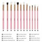 12Pcs Pro Makeup Brushes Cosmetic Lip Eyebrows Powder Foundation Amazing Tool US