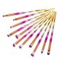 10pcs Rainbow Makeup Brushes Set Eye Shadow Eyebrows Eyelashes Brush Soft Brush