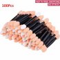 100Pcs Soft Disposable Eye Shadow Applicators Sponge Eye Lip Makeup Brush Tool