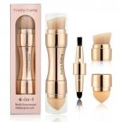4 in 1 Makeup Brush Liquid Foundation Powder Blush Contour Blending Brushes New