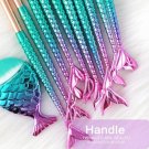 11Pcs Mermaid Makeup Brush Eyebrow Shadow Contour Cosmetic Easy Use Hot Gift