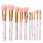 Marbling Kabuki Make up Brush Set Brushes Blusher Face Powder Pink 10PCS LN