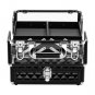 Foldable Aluminum Acrylic Makeup Train Case Jewelry Organizer Storage Lockable