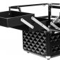 Foldable Aluminum Acrylic Makeup Train Case Jewelry Organizer Storage Lockable