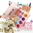 Glitter Eyeshadow Palette With 15 Pcs Makeup Brush Set Makeup Kit Long Lasting