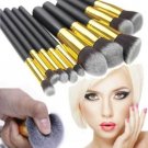 10pcs Makeup Brushes Cosmetic Eyebrow Blush Foundation Powder Kit Set PRO Beauty