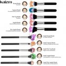 10Pcs Professional Makeup Brushes Tools Cosmetic Face Lip Brush Black Silver BB