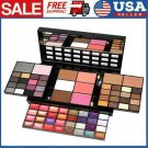 74 Colors Makeup-powder Disc Lip Gloss Highlighter Blusher Cosmetics Kit L5F4