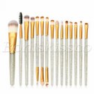 15pcs Makeup Brush Kit Foundation Eyeshadow Eyeliner EyeBrow Concealer Brushes