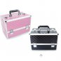 Portable Makeup Case Bag Cosmetic Jewelry Organizer Storage Lockable W/ 2 Keys