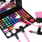 32Pcs Makeup Brushes Eyebrow Face Lip Pencil Brush &Cosmetic Bag Woman Hot Pink