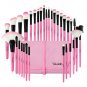 32Pcs Makeup Brushes Eyebrow Face Lip Pencil Brush &Cosmetic Bag Woman Hot Pink