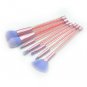 7Pcs Makeup Set Eyeshadow Foundation Brushe Shiny Crystal Glitter Acrylic Handle