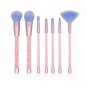 7Pcs Makeup Set Eyeshadow Foundation Brushe Shiny Crystal Glitter Acrylic Handle
