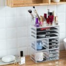 Clear Cosmetic Organizer Makeup Box Drawers Case Jewelry Storage 4 Piece