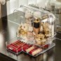 Makeup Organizer Box Acrylic Desktop Cosmetic Jewelry Storage Double Open Drawer