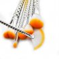7Pcs Pro Makeup Brushes Pearl Handle Powder Cosmetic Set Yellow Hot Use