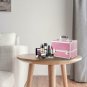 New Pink Lockable Makeup Case Salon Beauty Tool Cosmetic Jewelry Organizer Box