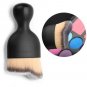 6pcs rose flowers shape makeup brush set with bag. and FREE gift single brush