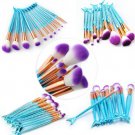 10Pcs Mermaid Makeup Brush Contour Face Eyebrow Lip Eyeliner Blue New Tool Hot