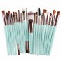 20 pcs Makeup Brush Set tools Make-up Toiletry Kit (Coffee Blue )