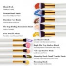 Woman10x White Gold Makeup Brush Set Cosmetic Foundation Blending New Styles US