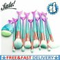 11PCS Mermaid Makeup Brushes Set Fish Tail Foundation Eyeshadow Cosmetic BrushCZ