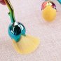 6pcs Rose Shape Yellow Makeup Brushes Foundation Powder Blush Brush Set