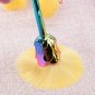 6pcs Rose Shape Yellow Makeup Brushes Foundation Powder Blush Brush Set