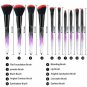10Piece Make Up Brushes Blush Lip Powder Foundation Set Soft Black Red Hot US