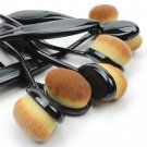 black color oval Makeup brushes (10 pcs)